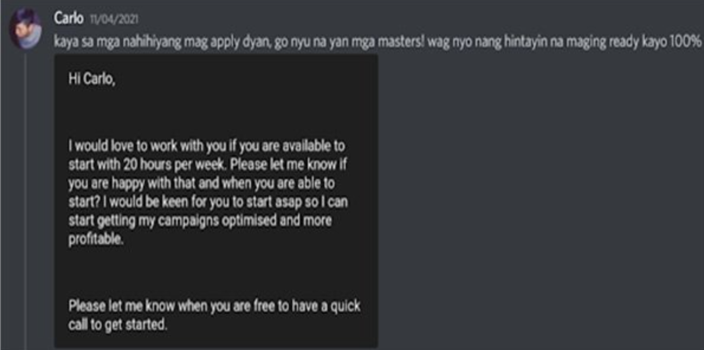 Student client offer