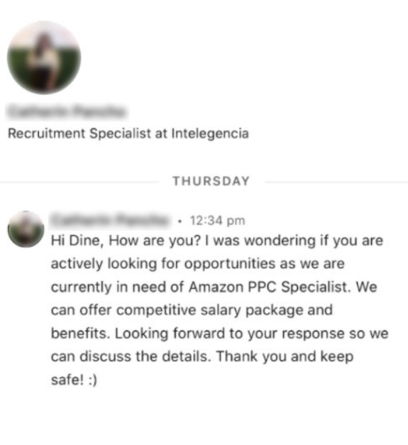 Amazon PPC opportunity message