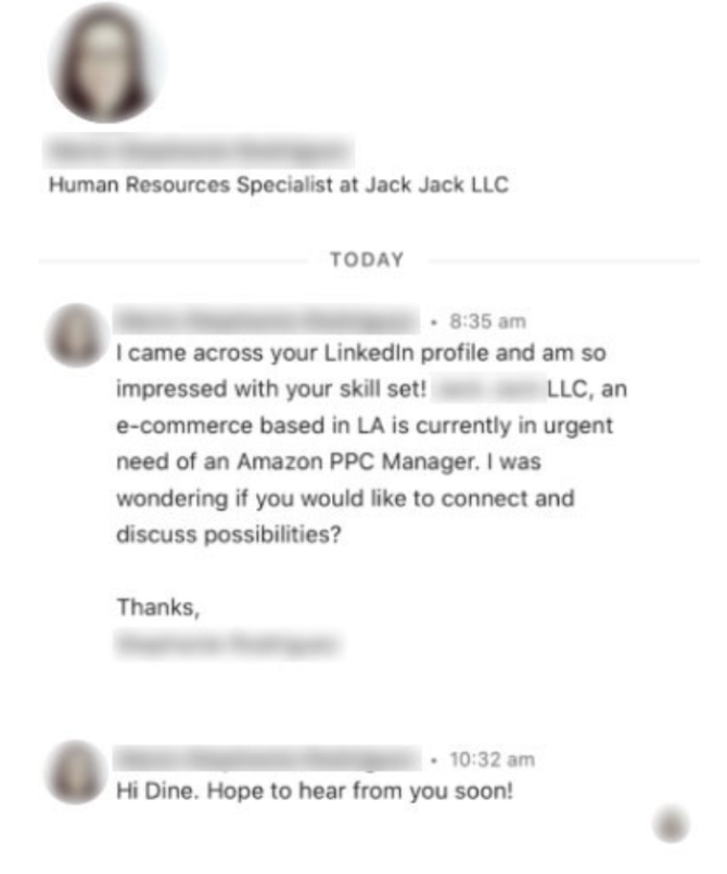 Amazon PPC manager inquiry