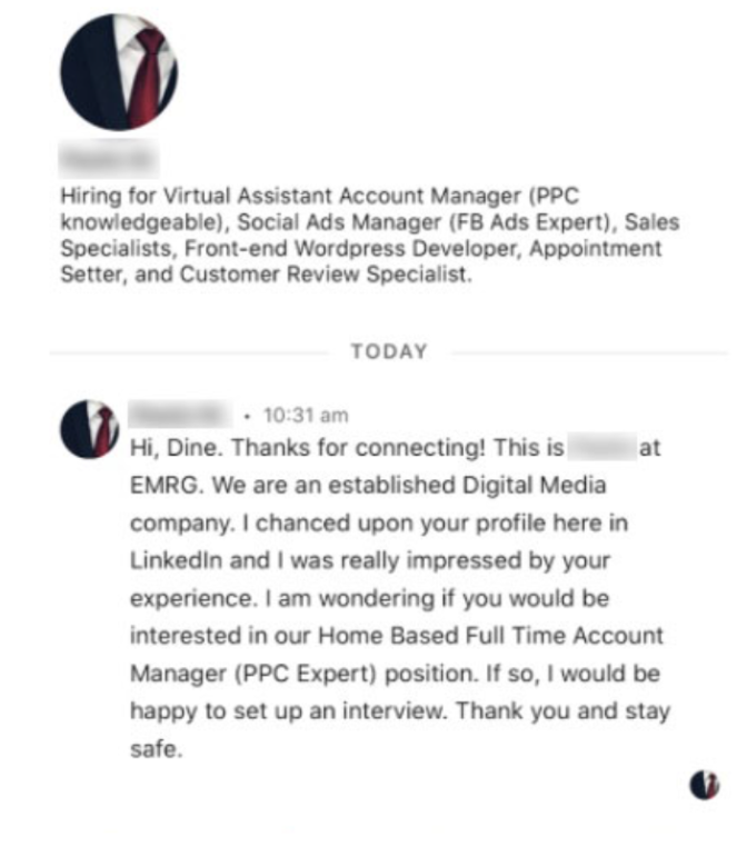 Home-based PPC account manager invitation