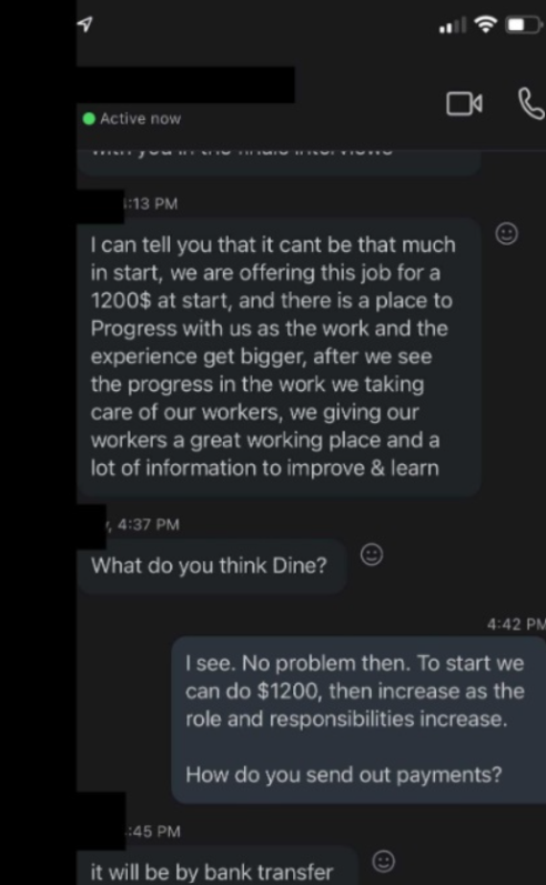 Starting offer negotiation